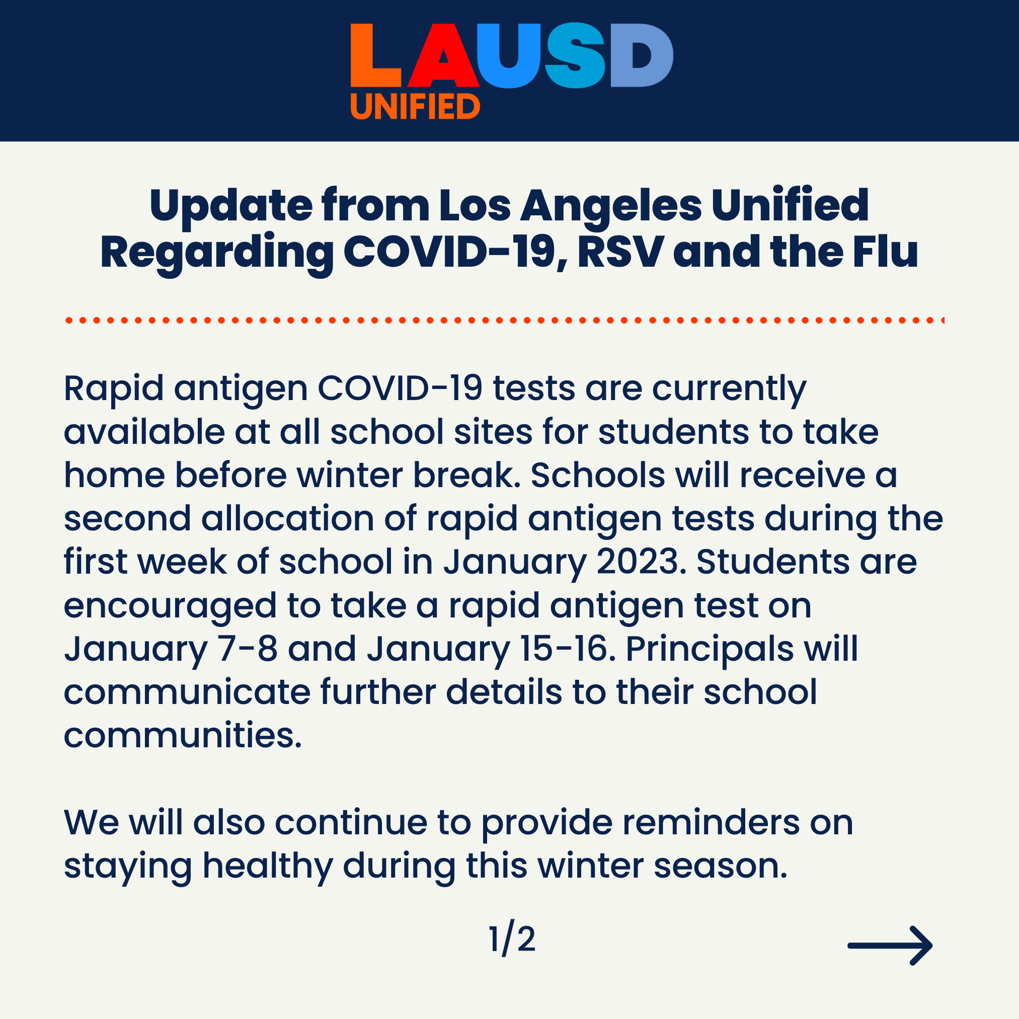 Health Emergency Response & Support (LAUSD_HealthRS) / Twitter