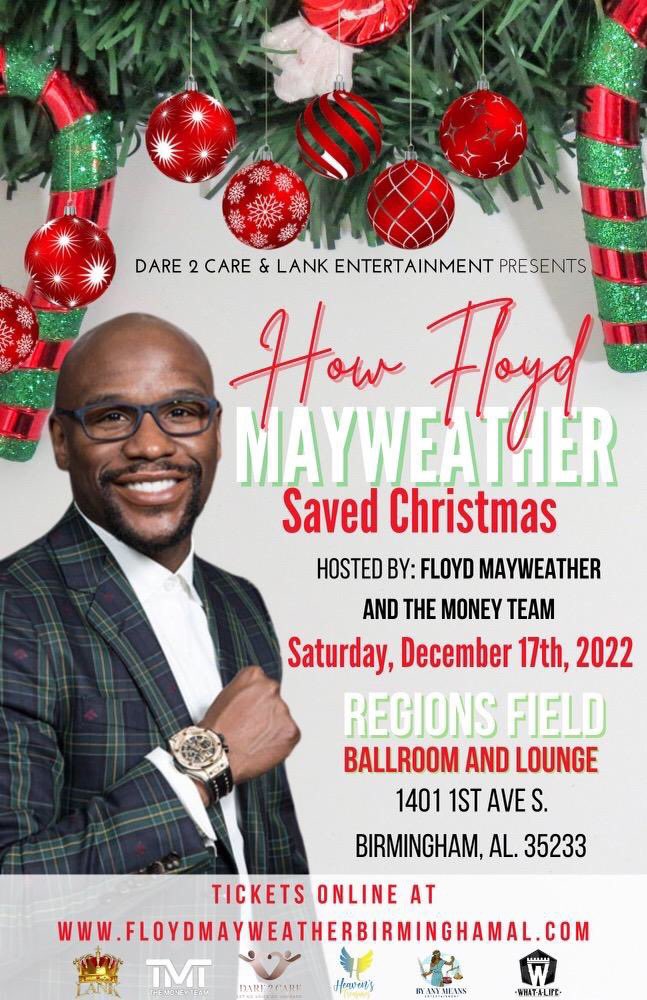 Crypto Karaoke (@crypto_karaoke_) on Twitter photo Join <a href="/FloydMayweather/">Floyd Mayweather</a> and <a href="/TheMoneyTeam/">The Money Team</a> along w/ <a href="/dare2careinc/">Dare2CareInc</a> for a #boxing knockout #charity party in #BirminghamAlabama at Regions Field on December 17th - Floyd Mayweather & The Money Team helps the children! Click for tickets: eventbrite.com/e/how-floyd-ma… Join <a href="/FloydMayweather/">Floyd Mayweather</a> and <a href="/TheMoneyTeam/">The Money Team</a> along w/ <a href="/dare2careinc/">Dare2CareInc</a> for a #boxing knockout #charity party in #BirminghamAlabama at Regions Field on December 17th - Floyd Mayweather & The Money Team helps the children! Click for tickets: eventbrite.com/e/how-floyd-ma…