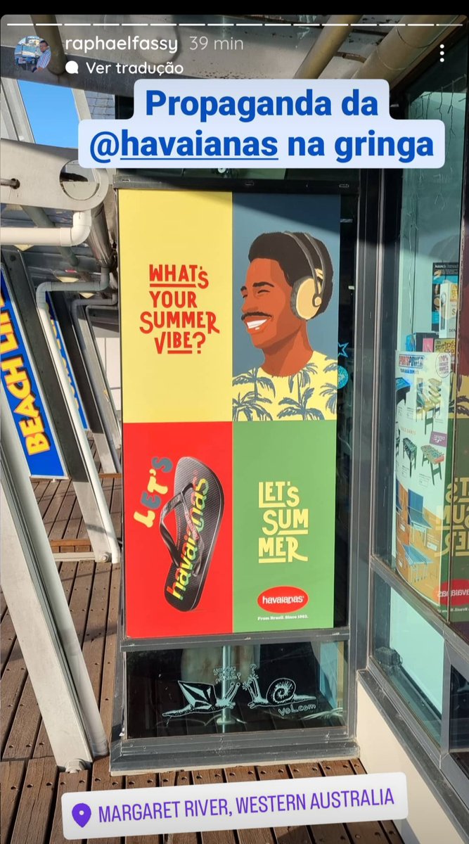 NandoDevill's tweet image. Publi da @havaianasBR  na Austrália. 🤩
#HavaianasNãoTemErro
#havaianas #Brasil #Alpargatas