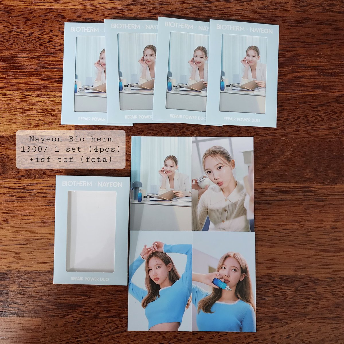 aeratozaki_'s tweet photo. #TOLPH_PREORDER ||  Yangdo Finds 🦋 

WTS/LFB 

✨ Nayeon Biotherm Photocard (4pcs) ✨
💸1,300+isf
📅FETA

Last 8 sets avail (last call)

—PAYO to secure
—FETA 
—isf not yet included
—from yangdo
—no patience buyer 🙅‍♀️
—buy at your own risk 

mine+item or dm us to claim https://t.co/RwdiELlGbE