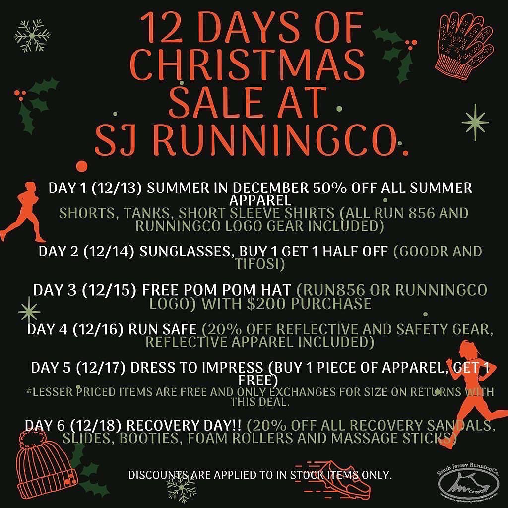 🕶️ December 14th Sale: Buy 1 pair of sunglasses, get 1 half off! 🕶️

Including Tifosi and Goodr! 

Get them as stocking stuffers or gifts for your best running friends!