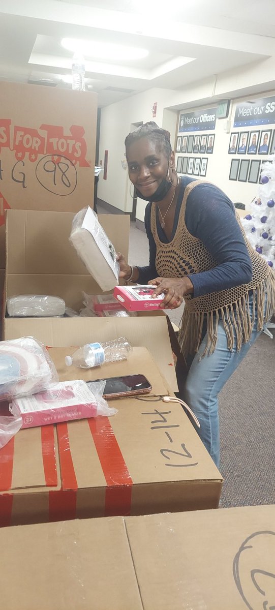 Our Family Engagement Liaison “elves” working hard to organize holiday assistance. Thank you MLT Outreach Center and Toys for Tots for Investing in our families and our community!  <a href="/MoorheadCRC/">Moorhead Community Resource Center</a> #WarrenWill