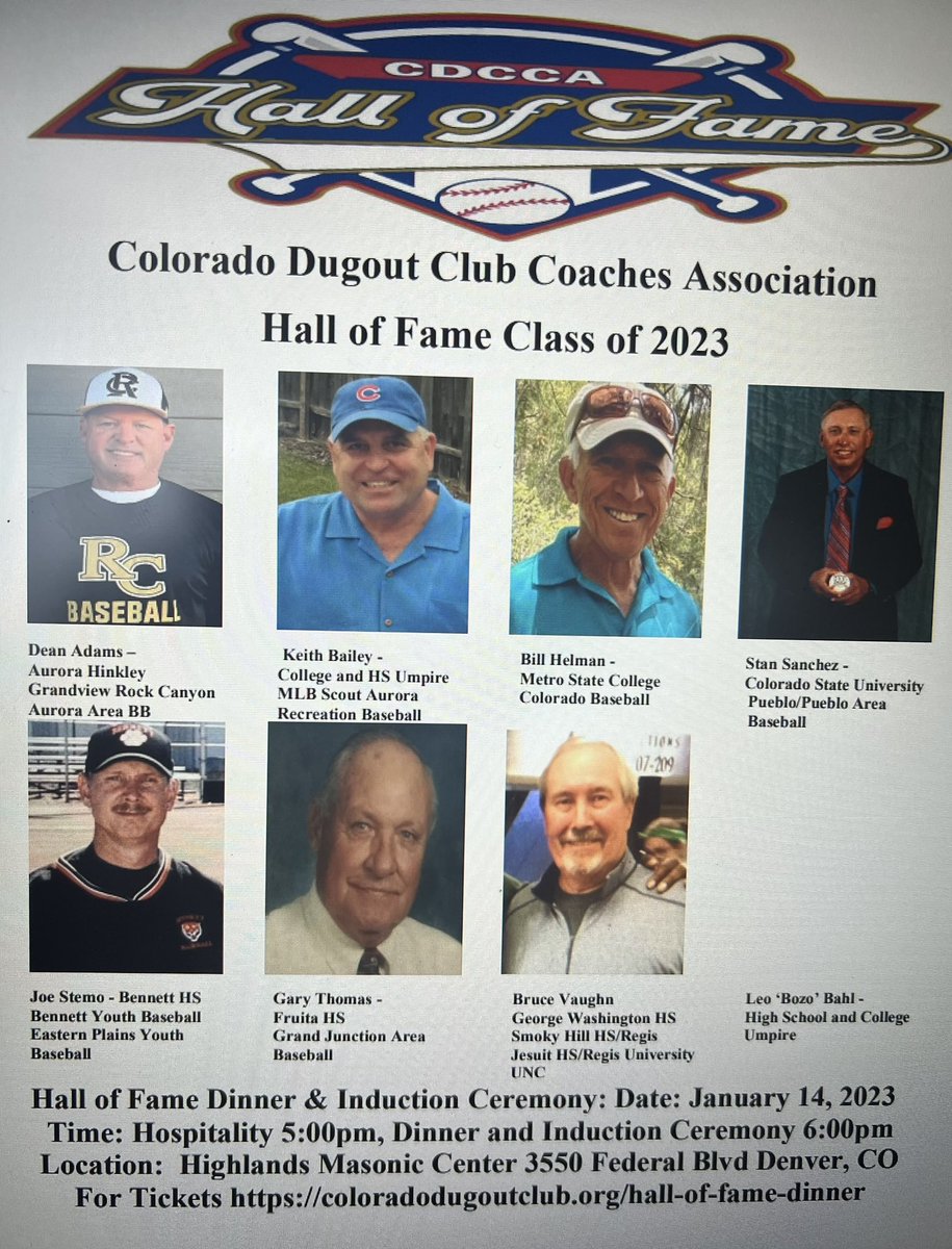 2023 CDCCA HALL OF FAME INDUCTEES!