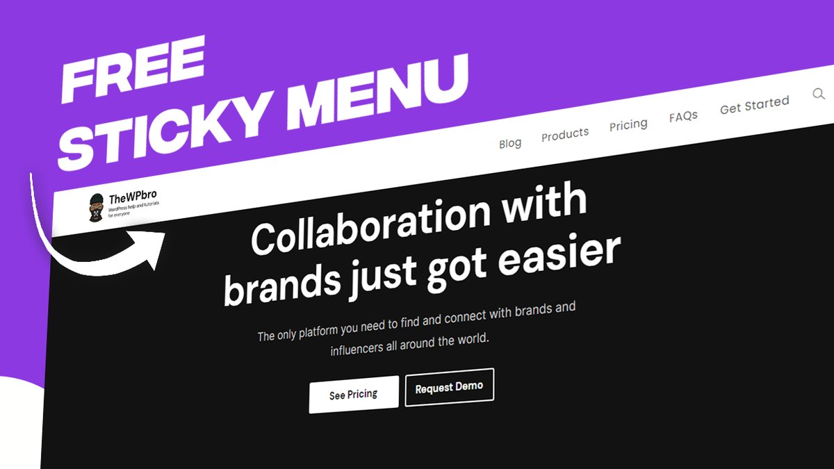 thewpbro's tweet photo. How to Create a FREE Sticky Header in WordPress.

Watch here - https://t.co/6RraZHTnAK - and don't forget to like, share and subscribe

#WordPress #thewpbro #WebDesign #wordpresswebsite https://t.co/XMOFqolnAd