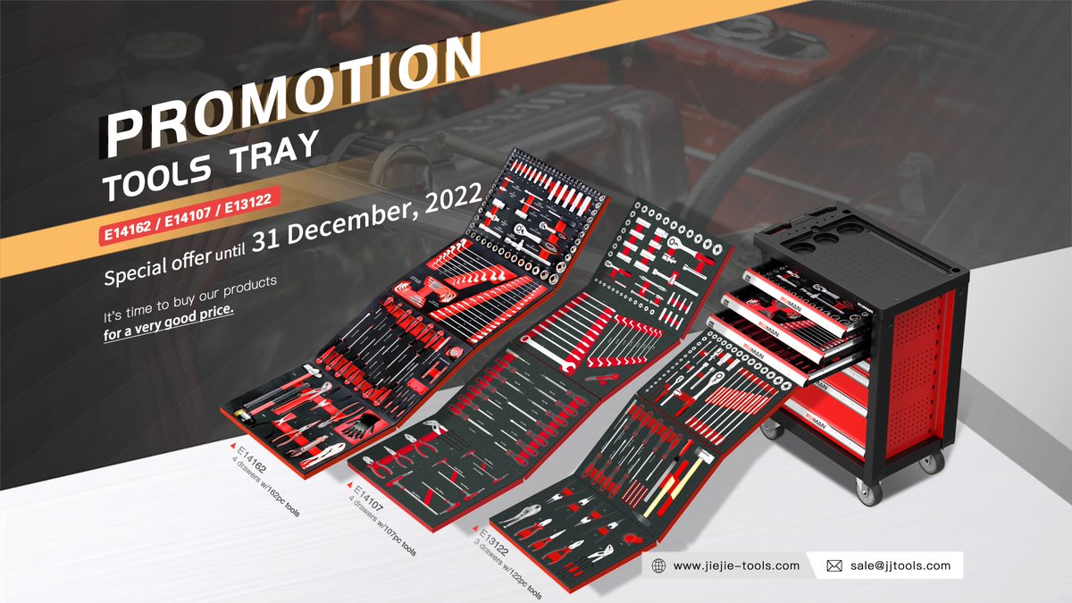 JJTOOLS1995's tweet photo. 🔥JJtools's Annual Promotion Festival!
❗️From Dec. 1st to Dec. 31st.
We offer 10% to 15% discount than the market based on specific products.
✅You can find best sale tools with competitve price!
✅Contact us via:
Email: sale@jiejie-tools.com
Tel: +86 0574 8632 2624 https://t.co/2RXlm4wxgy