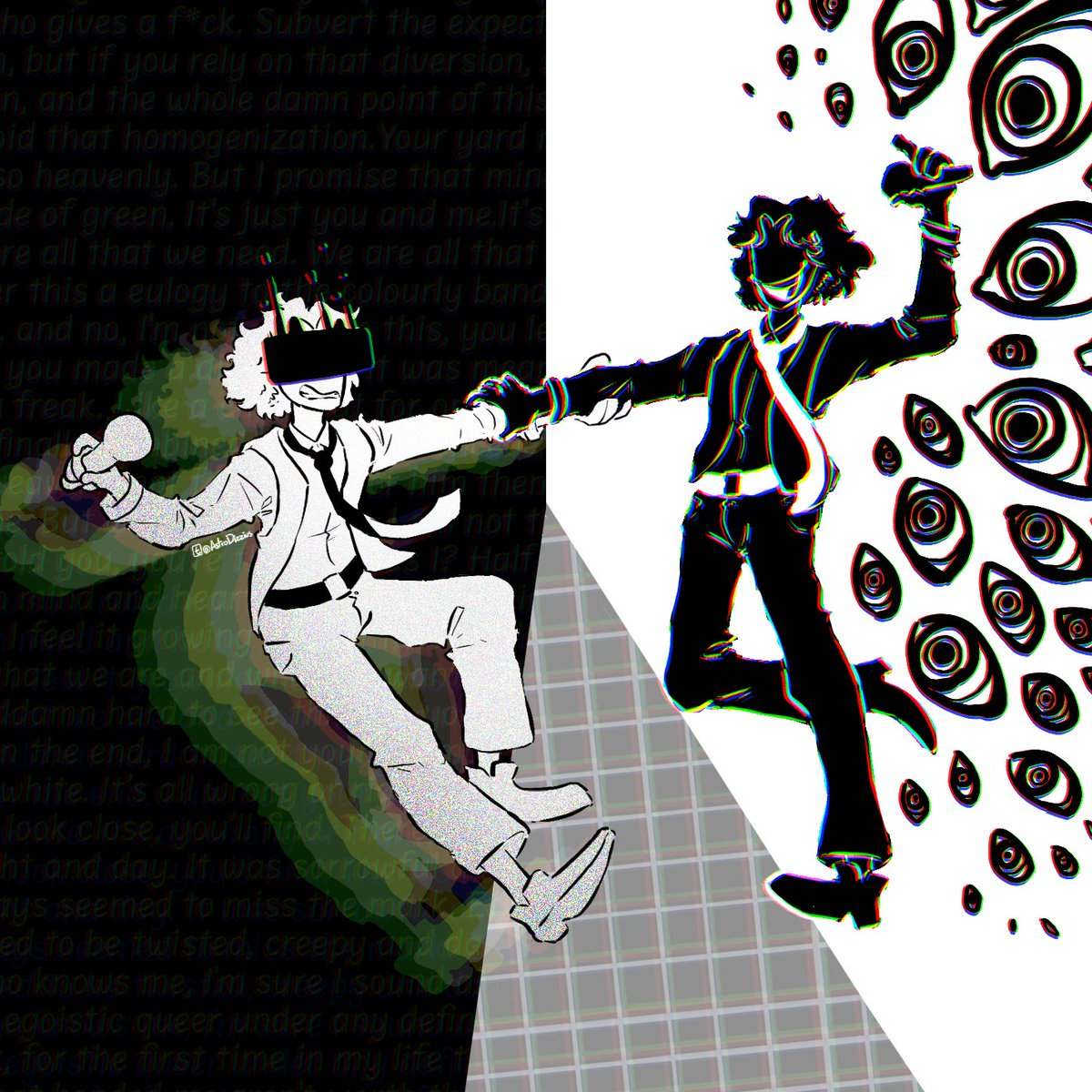 Posting this here as well so <a href="/Chonny_Jash/">Mr Jash</a> can see bc his covers have completely altered my brain chemistry over the past month. At some point I also want to do fanart for the TME cover as well because it hit my brain like a truck (in a good way) #tallyhall