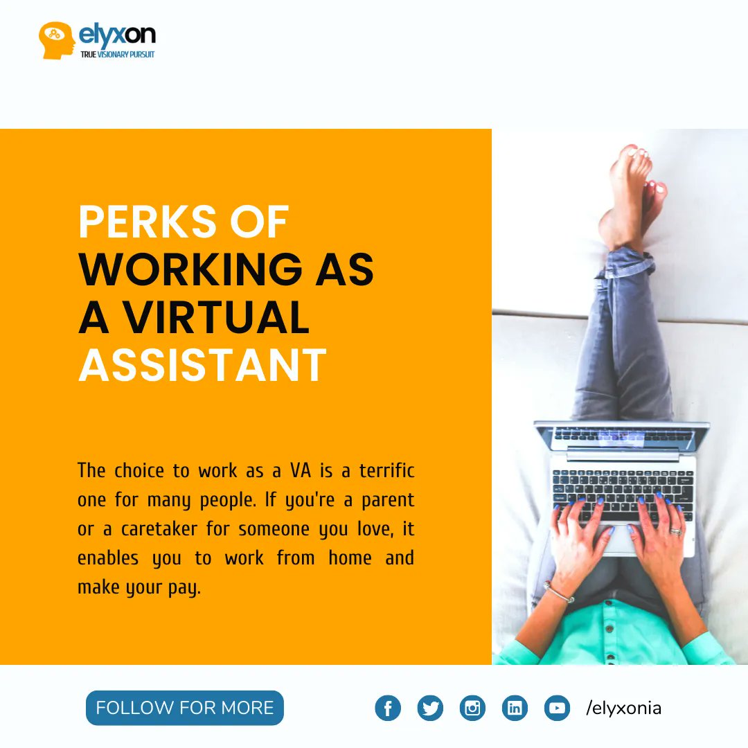 elyxonia's tweet photo. You can work as a virtual assistant from anywhere in the world 🌎, including your home or favorite coffee shop. Maybe at a distant vacation home or on a beach.

#elyxon #truevisionarypursuit #homeoffice #beyourownboss #makemoneyonline #workfromhomeperks #wednesdayvibes https://t.co/0oT7v93ZFV