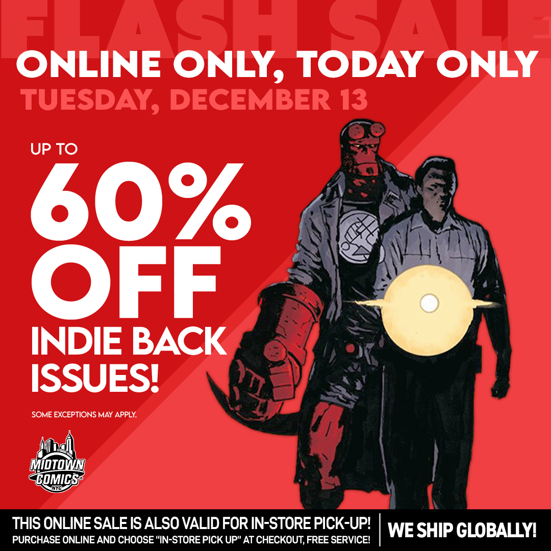 MidtownComics's tweet photo. ⚡#FLASHSALE ⚡TODAY ONLY ⚡ONLINE ONLY⚡
👉Looking to stock up on some #IndieComics #backissues to fill our your #comicbookcollection ?

🎉#MidtownComics has a HUGE SELECTION ON SALE for up to 60% off!

🛍️https://t.co/84IuU1i2Gi

#IndieComic #BackIssueComics #ComicsCollectors https://t.co/NGWMGPx6ZB