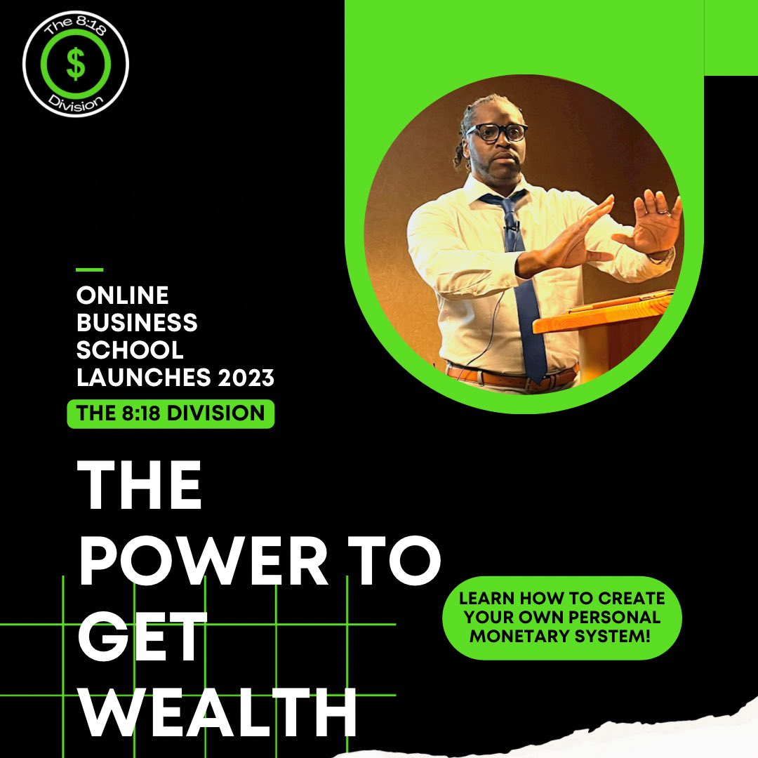 widmanuniv1's tweet photo. We will be launching The 8:18 Division Business Class online early 2023. More details to come! #kingdomprenuer #the818division #businessschool #onlinebusiness #wealthtraining https://t.co/JV9ISe6yWy