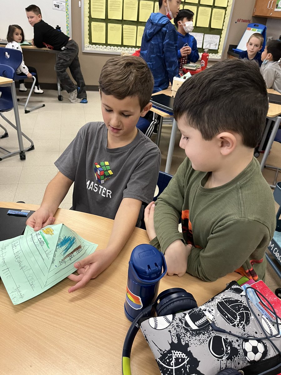 gruppenkampBCPS's tweet photo. Kinders researched a pet and identified what their pet needs during their #BCPSmyview unit 2 project based inquiry. Students enjoyed sharing their knowledge with our Buddy class @HoneygoElem @BCPS_ELA https://t.co/9xkpkn8AYb