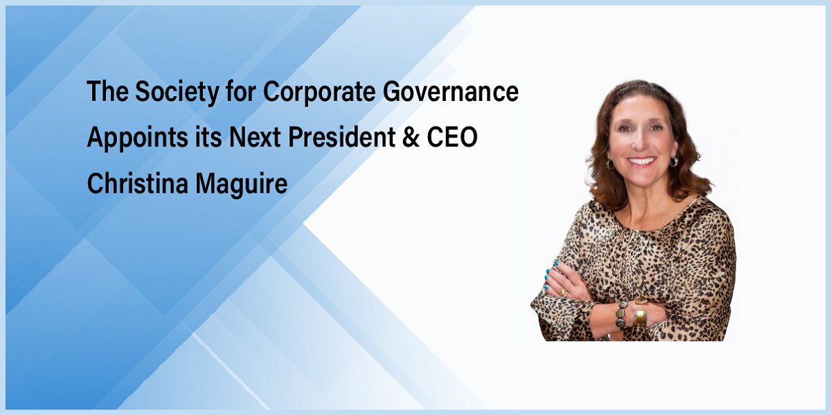 The Society is pleased to announce the appointment of Christina Maguire as its new President &amp; CEO, effective January 1, 2023. Read more at lnkd.in/eGhDssmg