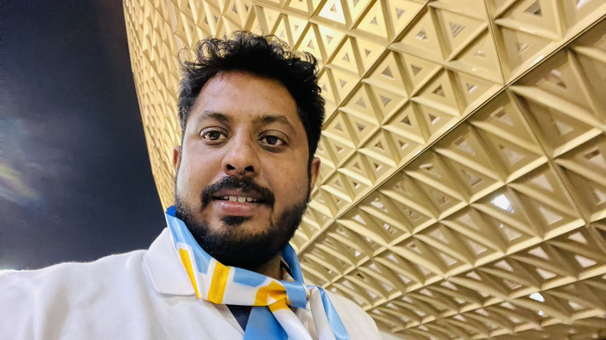imAnandKumaran's tweet photo. Was so lucky to have been at #Lusailstadium today #ARGCRO. #Brazil must have lost toooo..! #Arg was so good.! My first appreciation #Tweet for #Messi #Vomos https://t.co/g7wcQZD1TN