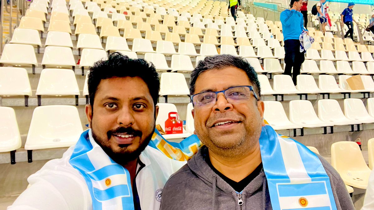 imAnandKumaran's tweet photo. Was so lucky to have been at #Lusailstadium today #ARGCRO. #Brazil must have lost toooo..! #Arg was so good.! My first appreciation #Tweet for #Messi #Vomos https://t.co/g7wcQZD1TN