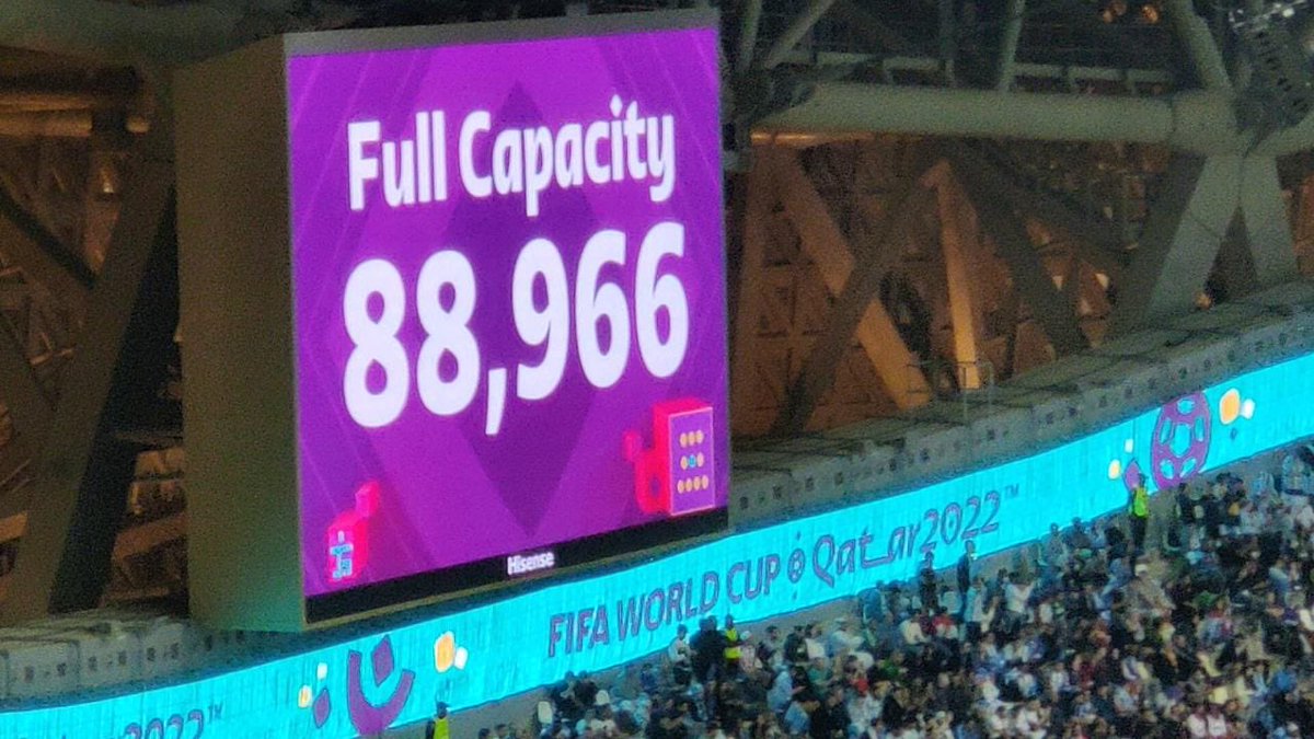 imAnandKumaran's tweet photo. Was so lucky to have been at #Lusailstadium today #ARGCRO. #Brazil must have lost toooo..! #Arg was so good.! My first appreciation #Tweet for #Messi #Vomos https://t.co/g7wcQZD1TN