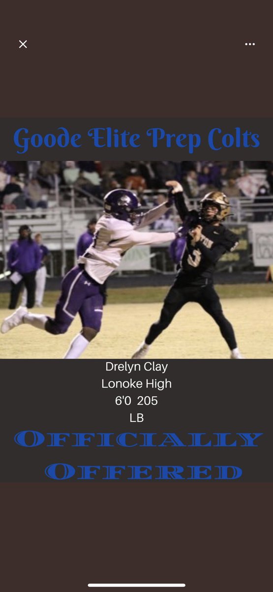 #AGTG after a great conversation with <a href="/marqucee/">Marqucee D Richardson</a> I blessed to receive my first offer from @GoodeElitePrep