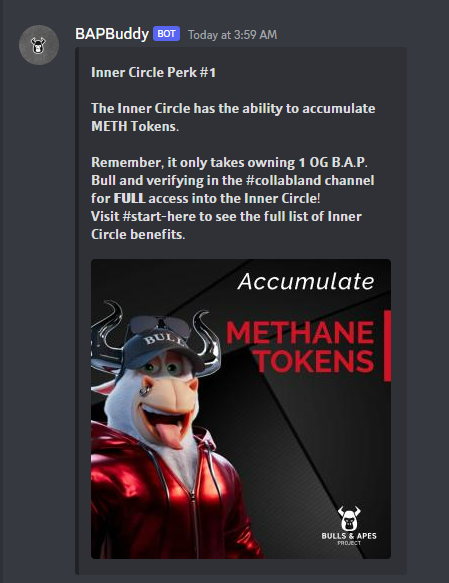 xpickr's tweet image. Updates #BAPtech

1. See BOTB Sets and harvest bonus

2. Use /bull-info command to check LIVE breedings left and METH
Community 🙏 @cryptoz_crypto @HuskerFan0503

3. BAPBuddy unique feature for &quot;activity-based&quot; messages

4. Add feature ideas and upvote bap.featuremonkey.com