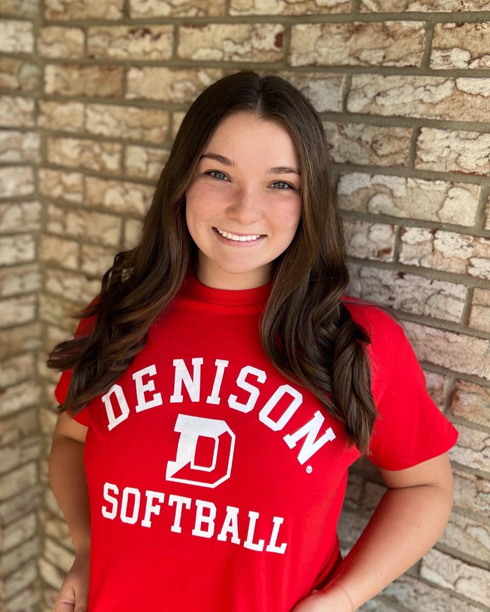 I am so excited to share my commitment to Denison University to continue my education &amp; softball career! Thank you Coach Ozbun &amp; Coach Birchmeier for this opportunity! A big thank you to my coaches &amp; teammates that have helped me! I can’t wait for this next chapter, Go Big Red!❤️