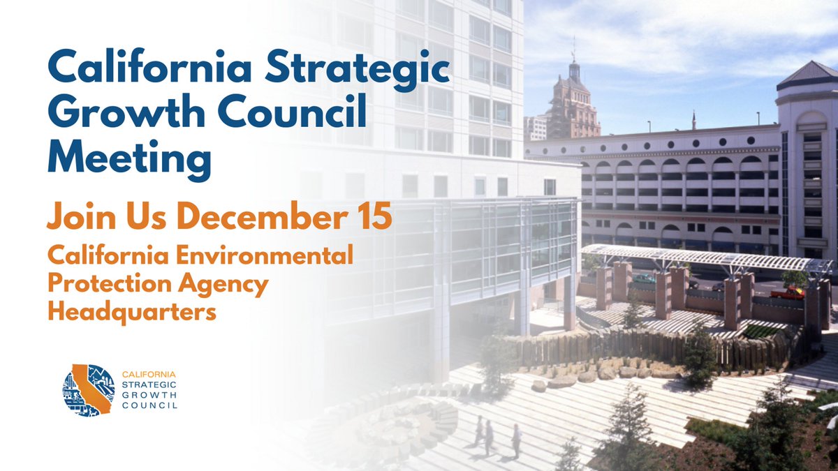 Join the SGC Council Meeting this Thursday, December 15 for a packed agenda! The meeting will take place at CalEPA headquarters with virtual options provided via Zoom and YouTube: sgc.ca.gov/meetings/counc… 

#CouncilConversations