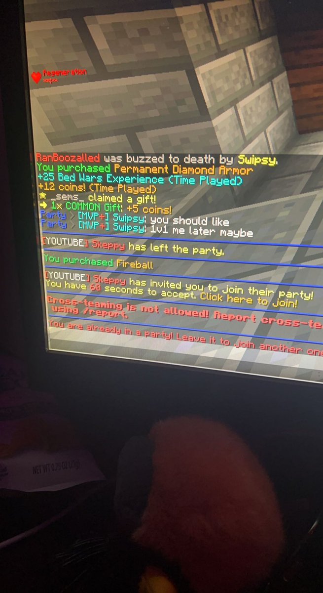 ScottyStuff's tweet photo. @Skeppy you joined my hypixel party then played a game of bedwars and left we should 1v1 https://t.co/uizejKsEGz