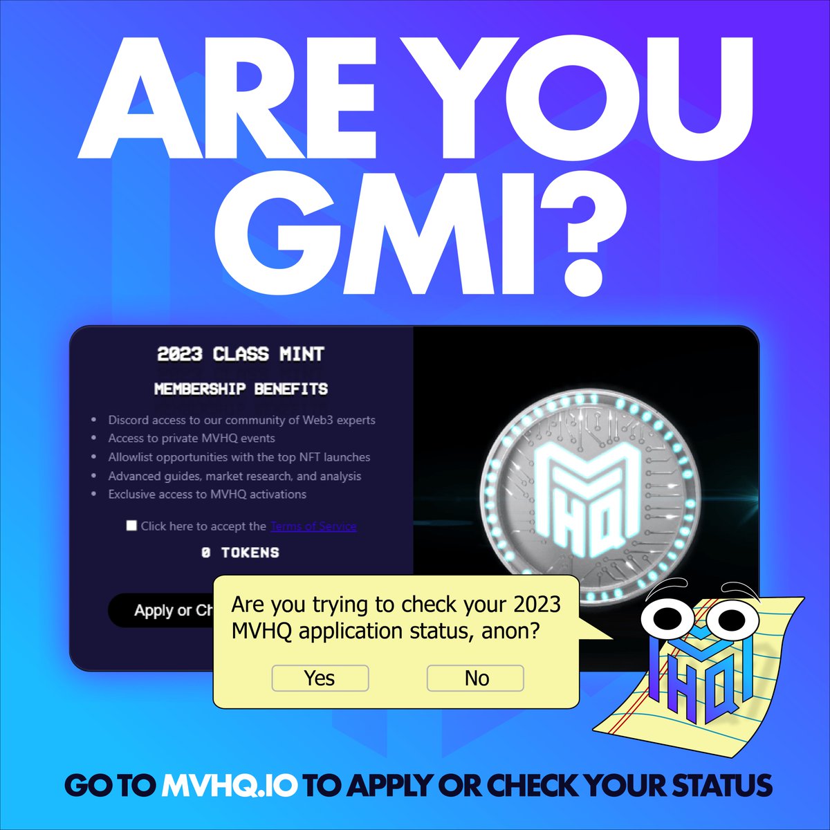 After reviewing 800+ applications, and 84 1on1 calls over the past two months, we've officially accepted our first batch of applicants!

If your GMI, MGMI, or NGMI, here's what you need to know 🧵

🔗 mvhq.io/membership-202…