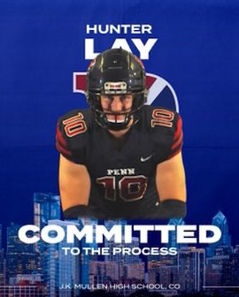 Blessed to say that I am 110% committed to the University of Pennsylvania. Thank you to God, my coaches, teammates, and my parents for making all of this possible! Go Quakers🔴🔵‼️ #FightOnPenn <a href="/CoachPriore/">Coach P</a> <a href="/CoachBobBenson/">Bob Benson</a> <a href="/_MullenFootball/">Mullen Mustangs Football Alum</a> <a href="/jrbennet/">Jeremy Bennett</a> @shaunfred11 <a href="/Coach_Ceddy/">Coach Ceddy</a>