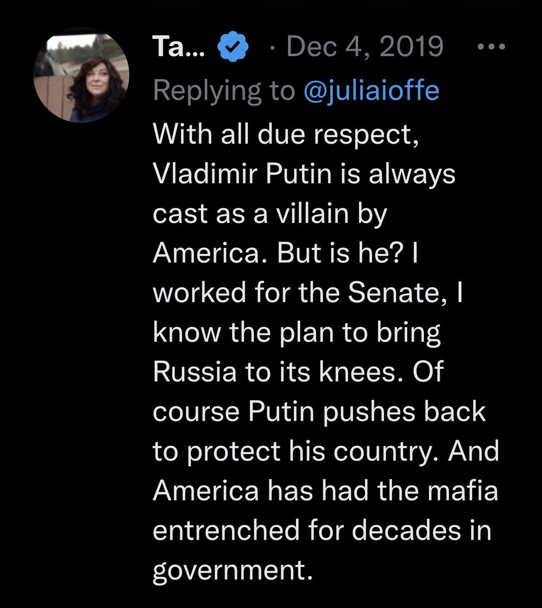 Out5p0ken's tweet photo. Tara Reade a/k/a Tara McCabe — and her adoration of Putin — also an old Tweet of hers says “My old boss speaks truth. Listen” So we did, and we elected President Biden. We believe him. She left most who knew her feeling duped — including her landlords 👇🏼👇🏼👇🏼👇🏼 https://t.co/ps1hPCxecC
