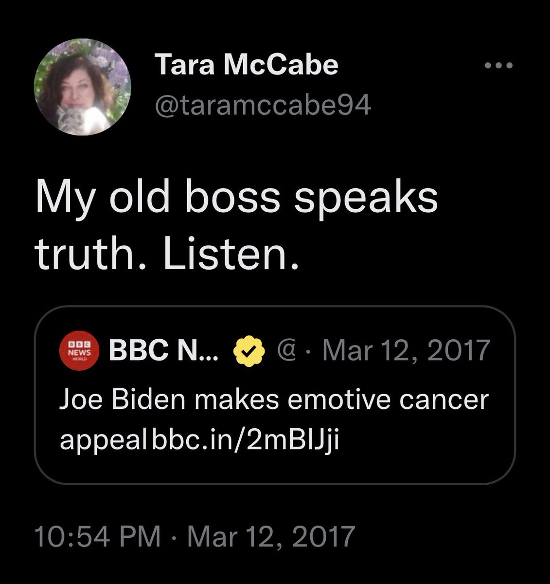 Out5p0ken's tweet photo. Tara Reade a/k/a Tara McCabe — and her adoration of Putin — also an old Tweet of hers says “My old boss speaks truth. Listen” So we did, and we elected President Biden. We believe him. She left most who knew her feeling duped — including her landlords 👇🏼👇🏼👇🏼👇🏼 https://t.co/ps1hPCxecC
