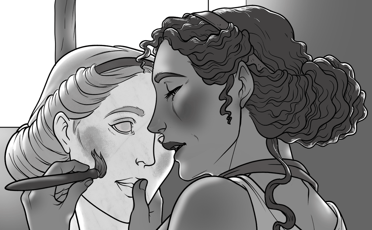 AimeeMaroux's tweet photo. New story for patrons!
Pygmalia creates the perfect woman in this lesbian retelling of the Pygmalion myth. What happens when the power of #Aphrodite turns her into flesh &amp; blood?

Illustrated by @greypetrel:
https://t.co/aY7PTaxsgH

Plain text version:
https://t.co/EVExZfhqlM https://t.co/VxsJpVXXn5
