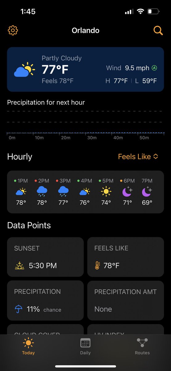 arivera's tweet photo. I’m working on a Weather App for athletes (iOS only). It tells the best hours to train based on your ideal conditions. It also gives a detailed forecast of a route based on your avg speed. Send me a DM if you would like to beta test the current MVP. https://t.co/W2R0dSHVjm