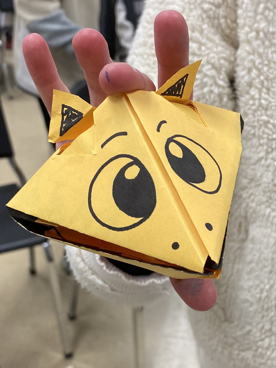 Origami Snappers from <a href="/arthubforkids/">Art Hub for Kids</a> for first attempts at puppetry construction in 7th grade drama. #WhatDoesTheFoxSay