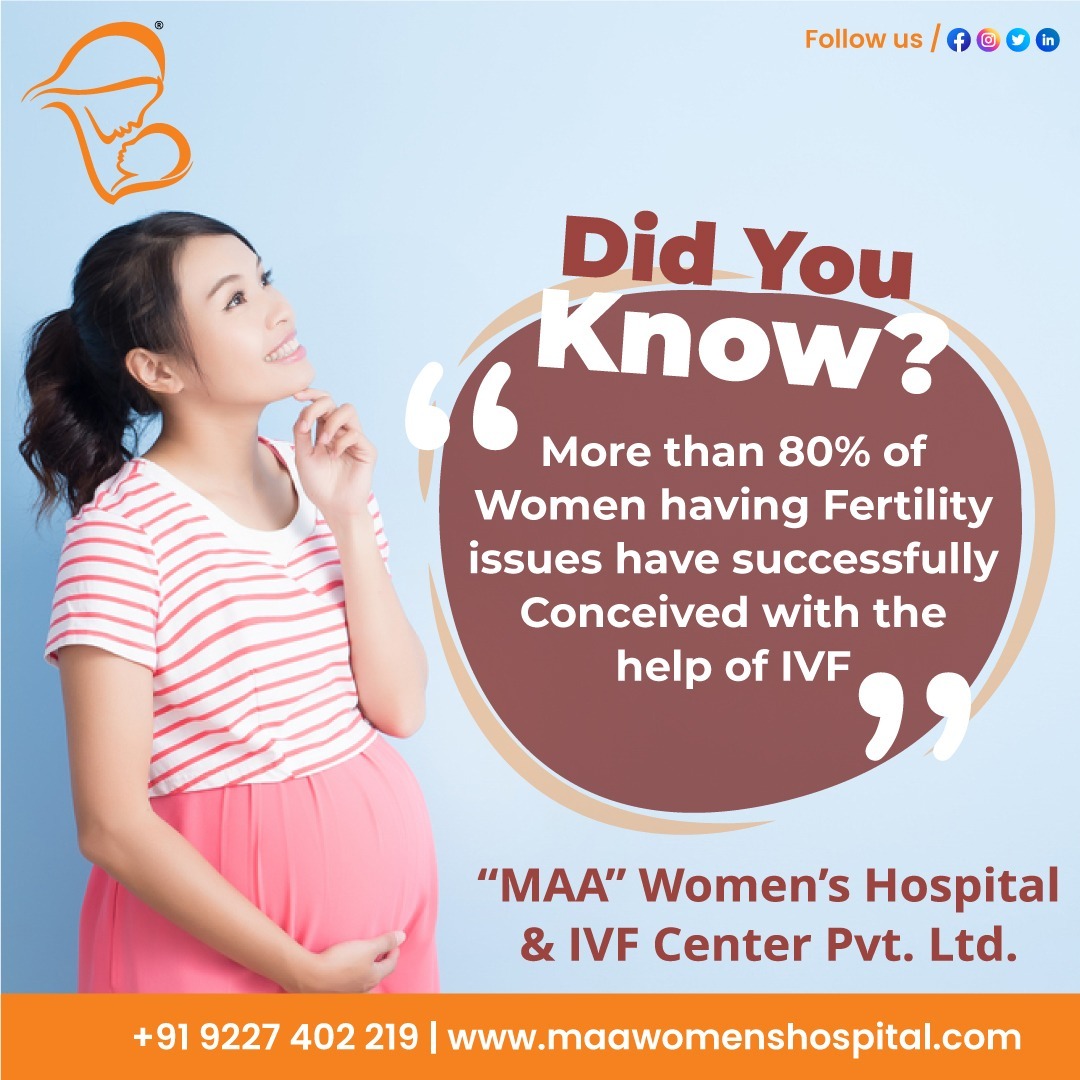To know more about infertility treatment contact MAA Women's Hospital and IVF Center.

#maawomenshospital #womenshospital #ahmedabad #IVFCentre #ivf #ivfhospital #Gujarat  #CoupleGoals #testtubebaby #motherhoodjourney #ivfcentre #gynecologist #ivfhospital #infertilityspecialist