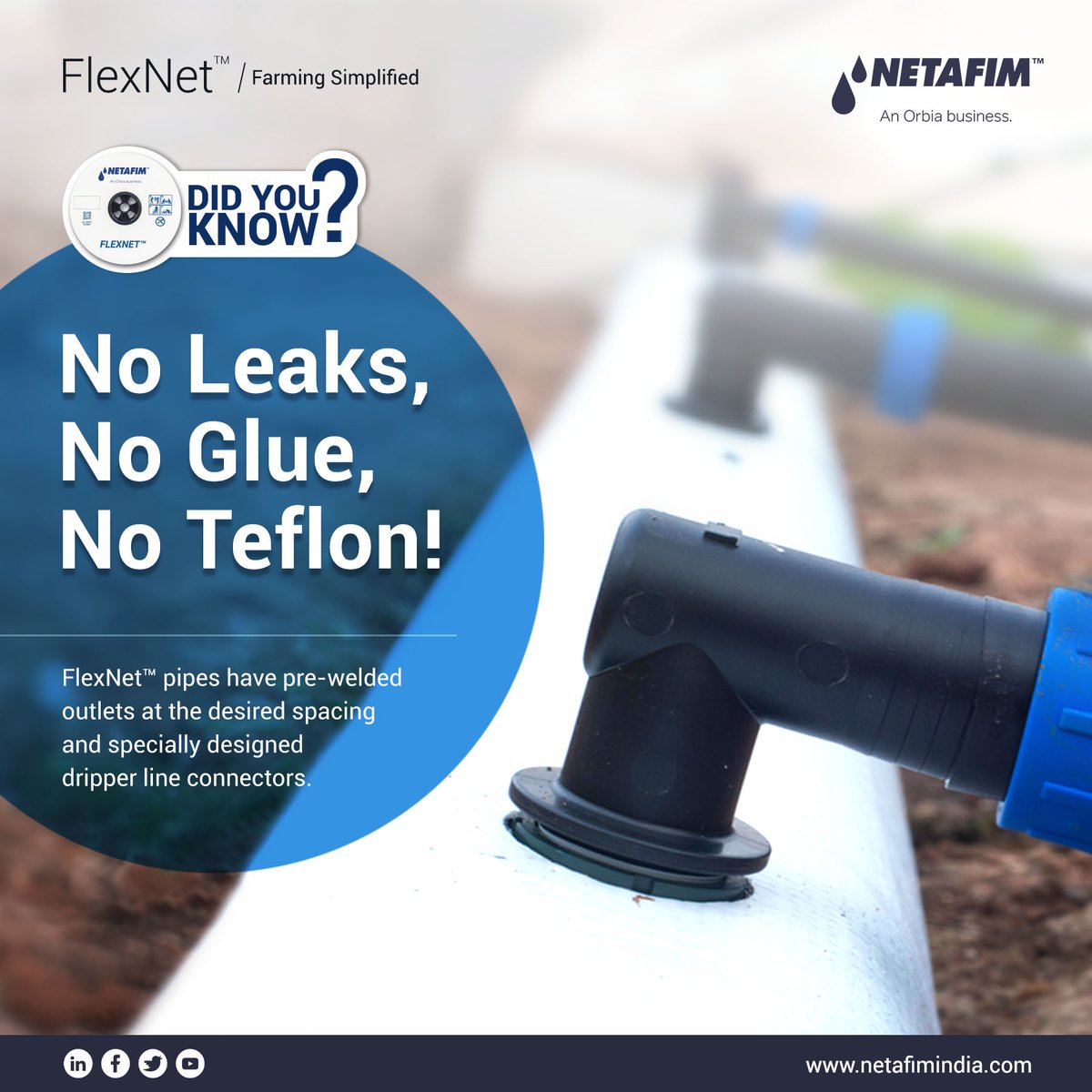 Netafim India on Twitter comes equipped with many world