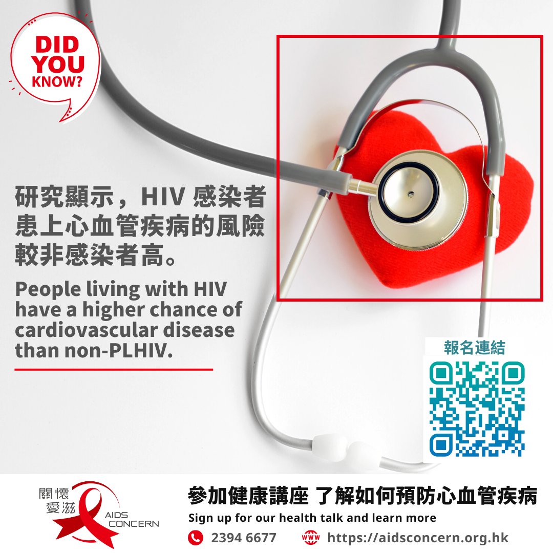 關懷愛滋」x MSD 健康講座
將會由劉姵伶醫生分享有關HIV感染者的心血管健康和體重管理相關的注意事項，有興趣嘅朋友記得報名喇！
日期：2022年12月16日 (星期五)
時間：6pm - 8pm
地點：MY PLACE  九龍佐敦庇利金街14-20號富利商業大廈3樓A室
立即報名：forms.gle/XhWwqnD5qrZv5r…