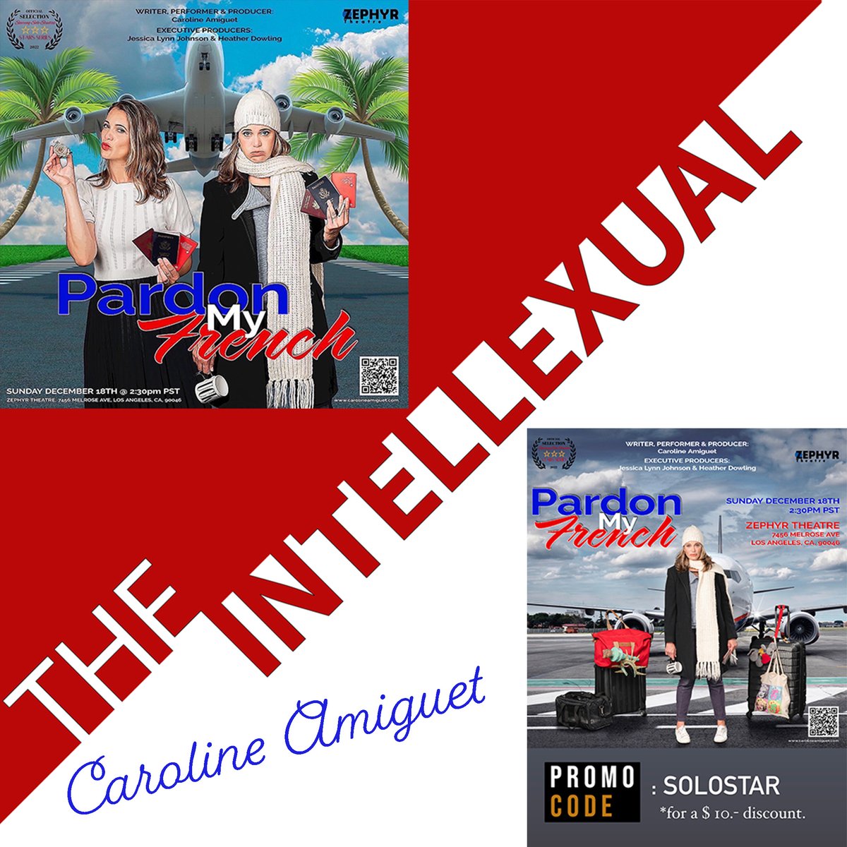 Intellexual Entert. (@theintellexual) on Twitter photo Actress, producer and writer Caroline Amiguet returns to the podcast to discuss her new one-woman show "Pardon My French" premiering Sunday Dec. 18th @ 2:30pm PST at the Zephyr Theatre (7456 Melrose Ave, Los Angeles, CA 90046). Tickets can be found at theintellexual.libsyn.com/caroline-amigu… Actress, producer and writer Caroline Amiguet returns to the podcast to discuss her new one-woman show "Pardon My French" premiering Sunday Dec. 18th @ 2:30pm PST at the Zephyr Theatre (7456 Melrose Ave, Los Angeles, CA 90046). Tickets can be found at theintellexual.libsyn.com/caroline-amigu…