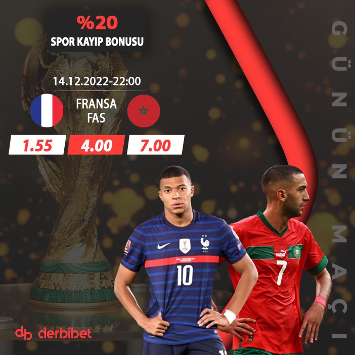 2022 FIFA Dünya Kupası'nda son şampiyon Fransa ile turnuvada tarih yazan Fas, yarı final maçında bugün karşı karşıya gelecek.

Bu maç için en iyi oranlar Derbibet'te!

derbibet11.com

#bahiskazan #casino #bahisoyna #kazino #iddaaoyna #superlig #bahis #iddaayap