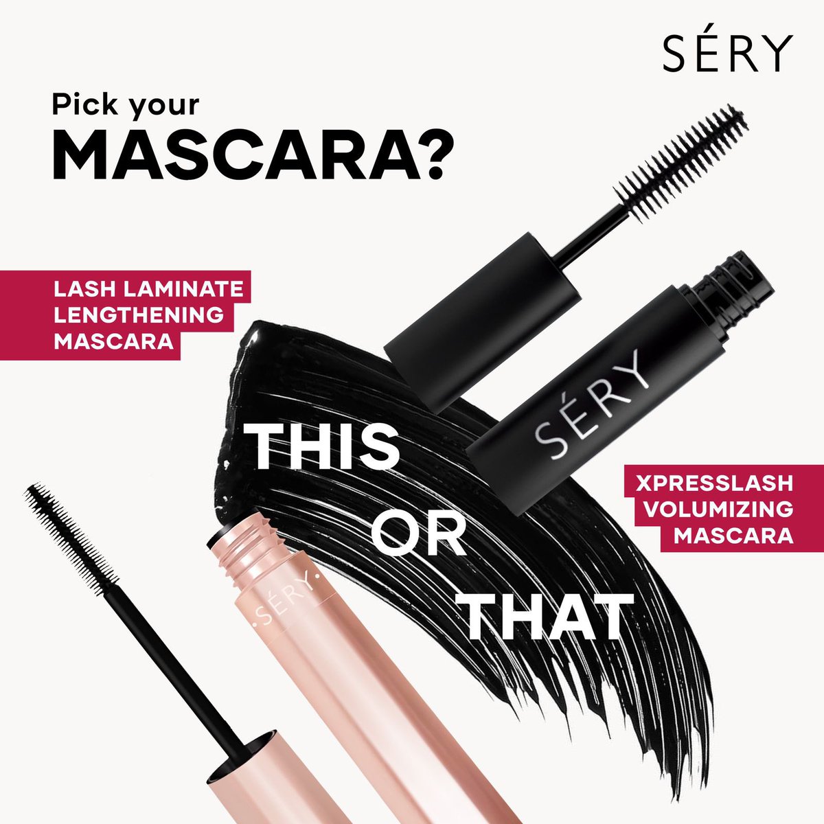 serycosmetics's tweet image. Long Lashes or Voluminous Lift, tell us what is your pick?
With SÉRY Mascaras Lift and Curl those beautiful lashes, that are crafted with the clump-free formula to give you long-lasting dramatic eyes. 
#GetSetSery #Mascara #Sery #Serycosmetics #crueltyfree #oilbased #jojobaoil