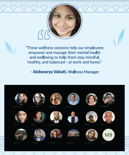 TeamITSS's tweet photo. We are excited to extend our Virtual #WellnessSessions to #ITSSfamily in Latin America. ITSS is dedicated to supporting employees to build better work-life balance, inculcate regular mental checks &amp; promote holistic well-being. Follow #ITSSwellnessinitiatives to discover more. https://t.co/1SNgFJK3Db