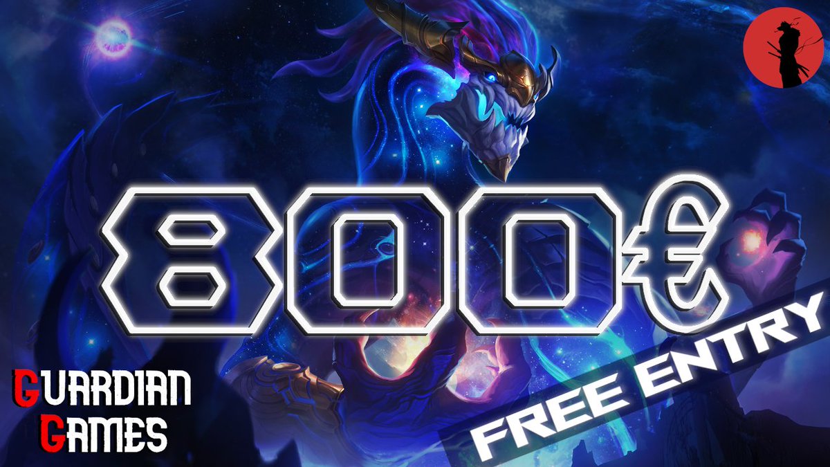 Get ready for the next
Guardian Game!🔥

🎮League of Legends (2V2)
💰Prize 800€ #Giveaway 

EUW server
Sunday 6PM UTC+1

We'll stream it on twitch!
Register here👇
challengermode.com/s/GuardiansGam…

#LeagueOfLegends #RiotGamesONE #RiotGames #playtoearn #Akitsuki #eSports #EsportsAwards
