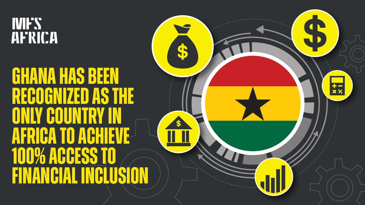 Onafriq's tweet photo. Fuelled by the Mobile Money Interoperability (MMI) system, which successfully integrated payment platforms from banks, fintechs, and telecoms, Ghana has recently been recognised as the only country in Africa to achieve 100%  financial inclusion.
https://t.co/6QxectmSp4 https://t.co/kZTehqMtLk