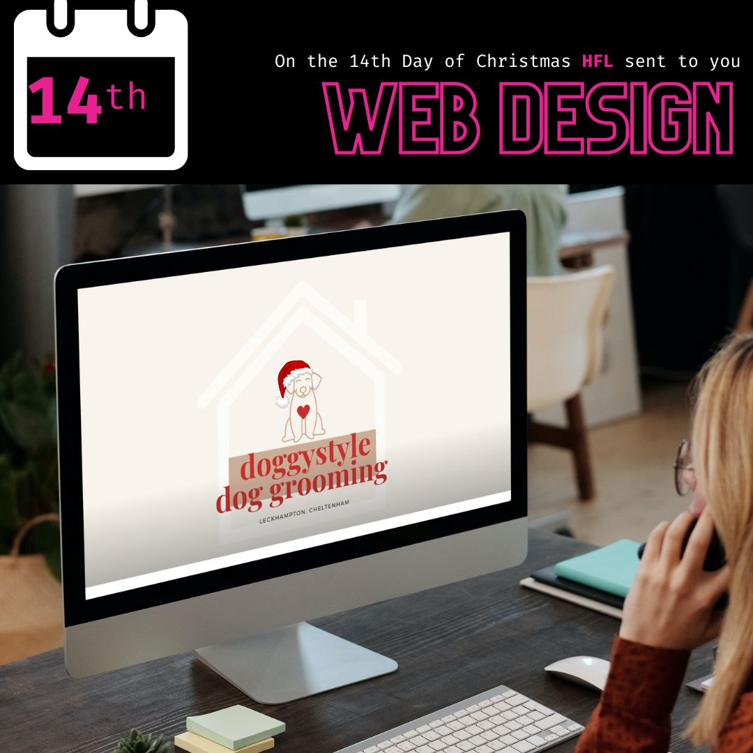 On the 14th day of Christmas HFL sent to you WEBSITE DESIGN.
.
HFL can discuss, design and create your business website understanding your wants and needs for your website. We specialise in bespoke web design, using intuitive software such as WordPress and Shopify. Our website de