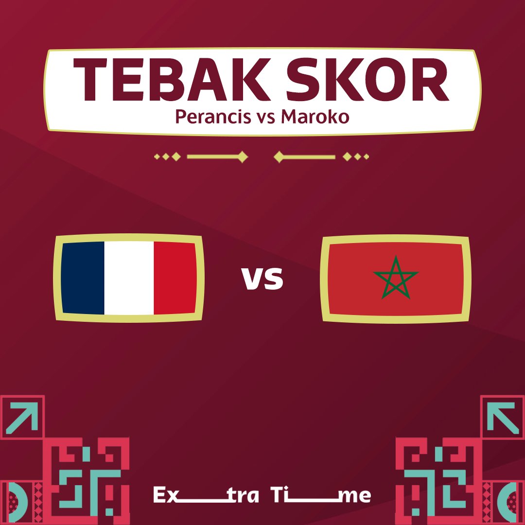 Extra Time Indonesia (@idextratime) on Twitter photo β‘Kuis Tebak Skor!
Perancis vs Maroko
Berhadiah Parfum Onix Call Me Bento + Saldo 150k untuk 2 orang!
Contoh:
Perancis 0-0 Maroko #TebakScorebarengOnix
Syarat:
- Follow <a href="/onix_indonesia/">Onix Fragrance</a>
- Dihitung sampai FT
- RT+Like tweet ini
- Pemenang acak
- Jangan lupa hashtag β‘Kuis Tebak Skor!
Perancis vs Maroko
Berhadiah Parfum Onix Call Me Bento + Saldo 150k untuk 2 orang!
Contoh:
Perancis 0-0 Maroko #TebakScorebarengOnix
Syarat:
- Follow <a href="/onix_indonesia/">Onix Fragrance</a>
- Dihitung sampai FT
- RT+Like tweet ini
- Pemenang acak
- Jangan lupa hashtag