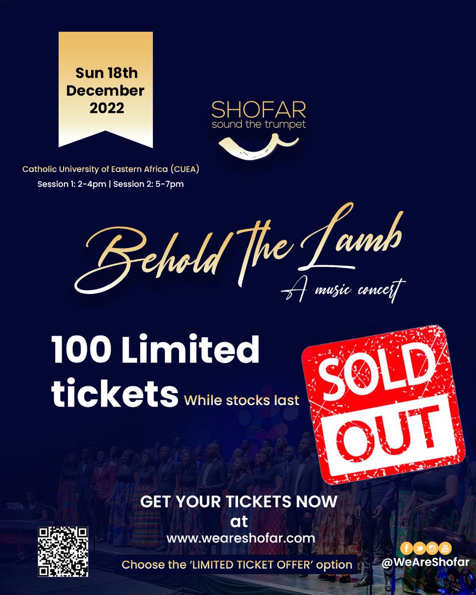 weareshofar's tweet image. Limited ticket offer sold out!
#beholdthelamb #shofarconcert2022