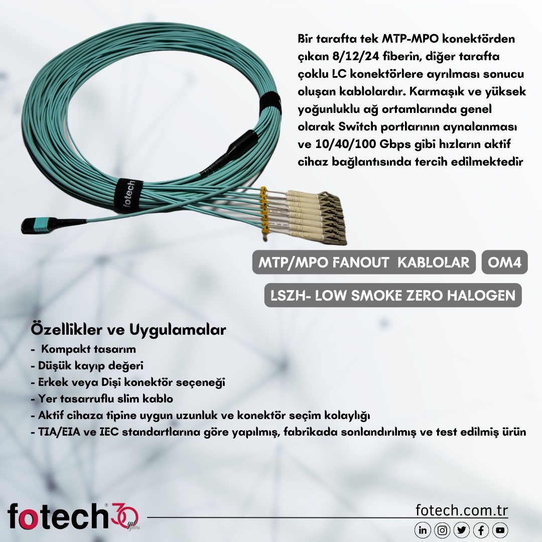 FotechLtd's tweet photo. MPO / MTP ürünlerimiz hakkında detaylı bilgi almak için: https://t.co/whZUBTQ0ED

Ürün ve hizmetlerimiz için bizimle iletişime geçebilirsiniz: https://t.co/ZZaKpIw52o

#fotech #MPO #MTP #hybridtrunkassembly #fibertrunkcable #fanoutassembly #fotechtechnologycenter https://t.co/zrsGvKqpLK