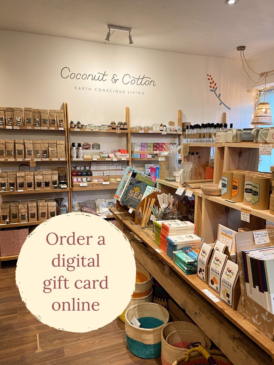 Coconutcotton's tweet photo. Worried about parcels arriving? Why not try a digital gift card? Sustainable, low carbon and guaranteed to be there for Christmas! ✨ #ecogifts #sustainable link here 👉 https://t.co/31Iu325RS7 https://t.co/GR3nC5fAz3