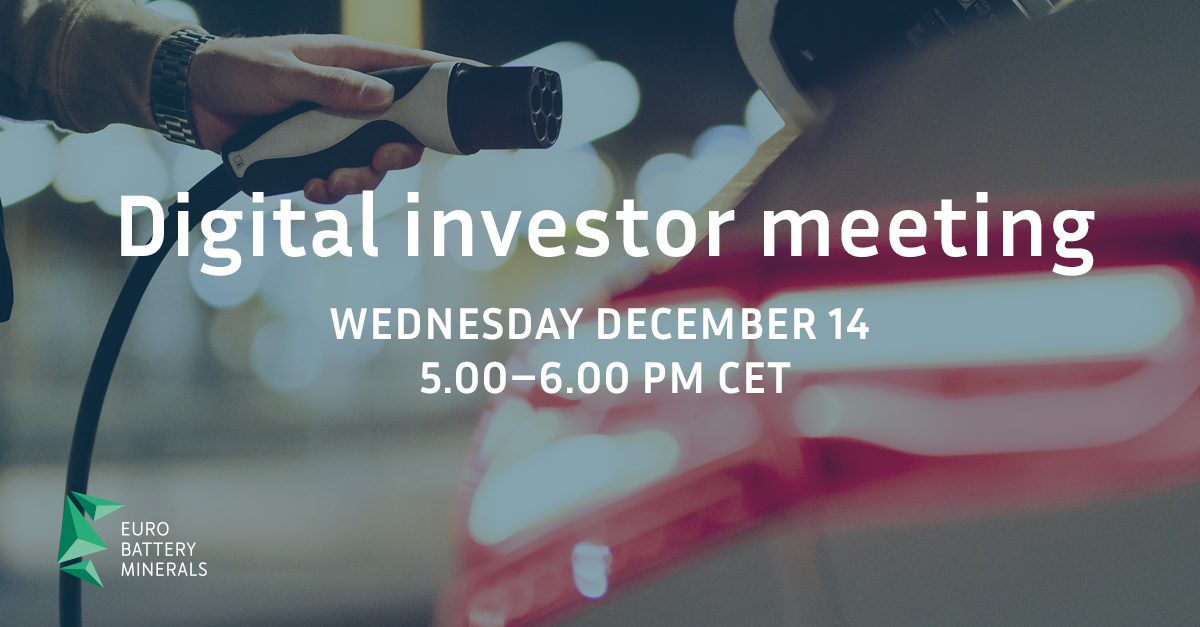 eurobatterymin's tweet photo. Don't miss the digital investor meeting later today with CEO @Roberto_GarMar! If you cannot follow the presentation in real-time, you can watch the event afterwards. Please note that the meeting is in English. Register here → https://t.co/YtczB6qXsl https://t.co/EagHPhnfDK