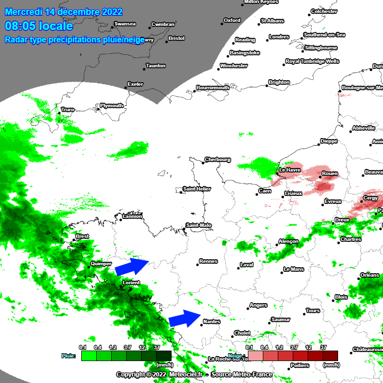 NormandieMeteo's tweet photo. A suivre de près l'arrivée d'une nouvelle perturbation qui arrive par la #Bretagne.
De nouvelles averses neigeuses possible en #Normandi dans la journée ! https://t.co/LBSLNmyiTP
