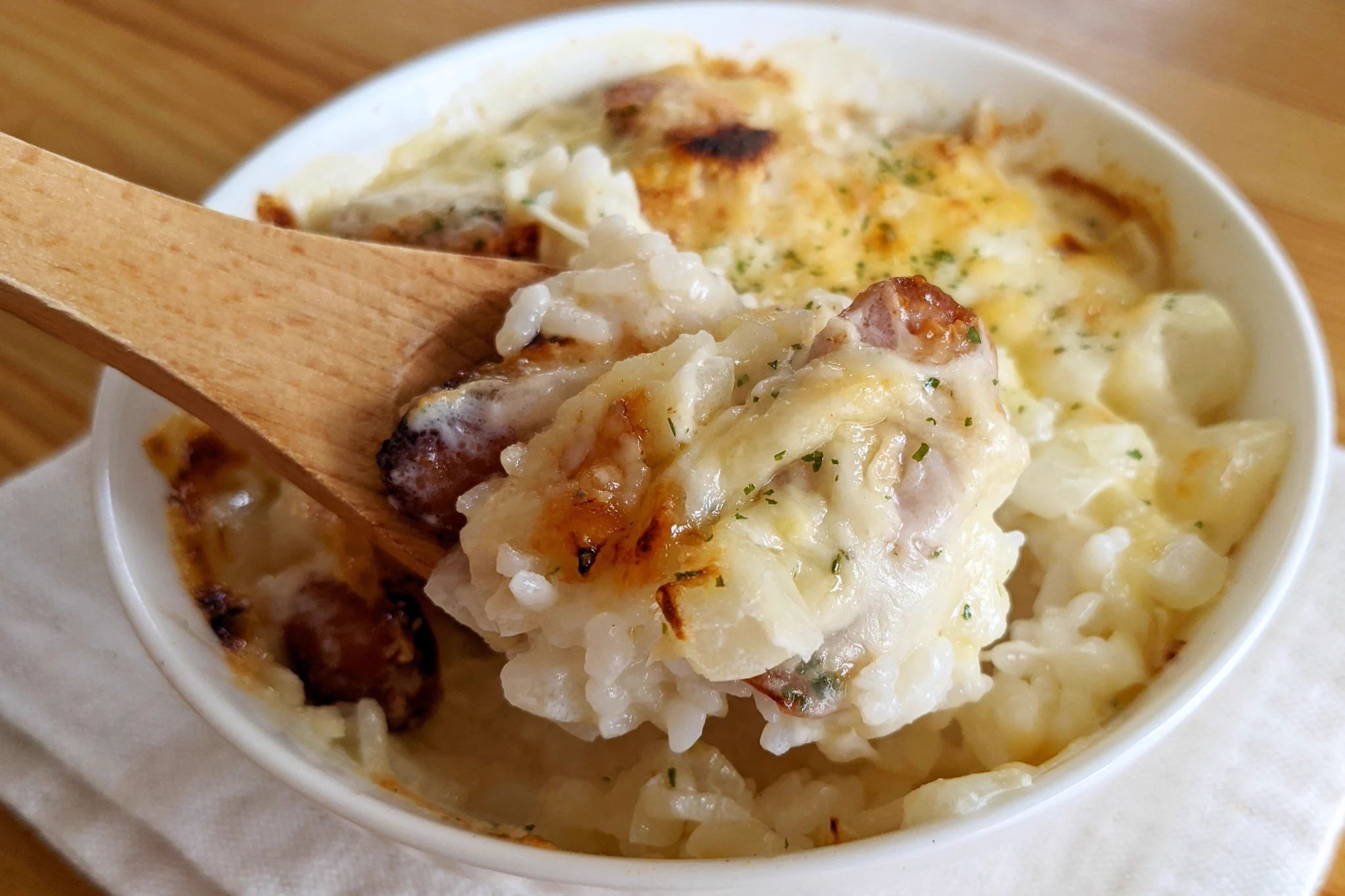 超手軽に食べられる！ほかほか「ウインナーホワイトドリア」