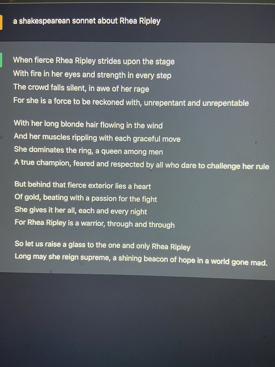 When an AI waxes poetic about <a href="/RheaRipley_WWE/">RheaRipley_WWE</a>