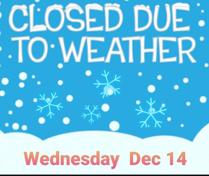 LifeConnectAlex's tweet image. To keep our volunteers and clients all safe (and not on the roads)
Life Connections will be closed Wednesday,  December 14.

We are truly sorry for any inconvenience this may cause anyone! 

We hope you understand. ❤

#winterwonderland #grace #staysafe
