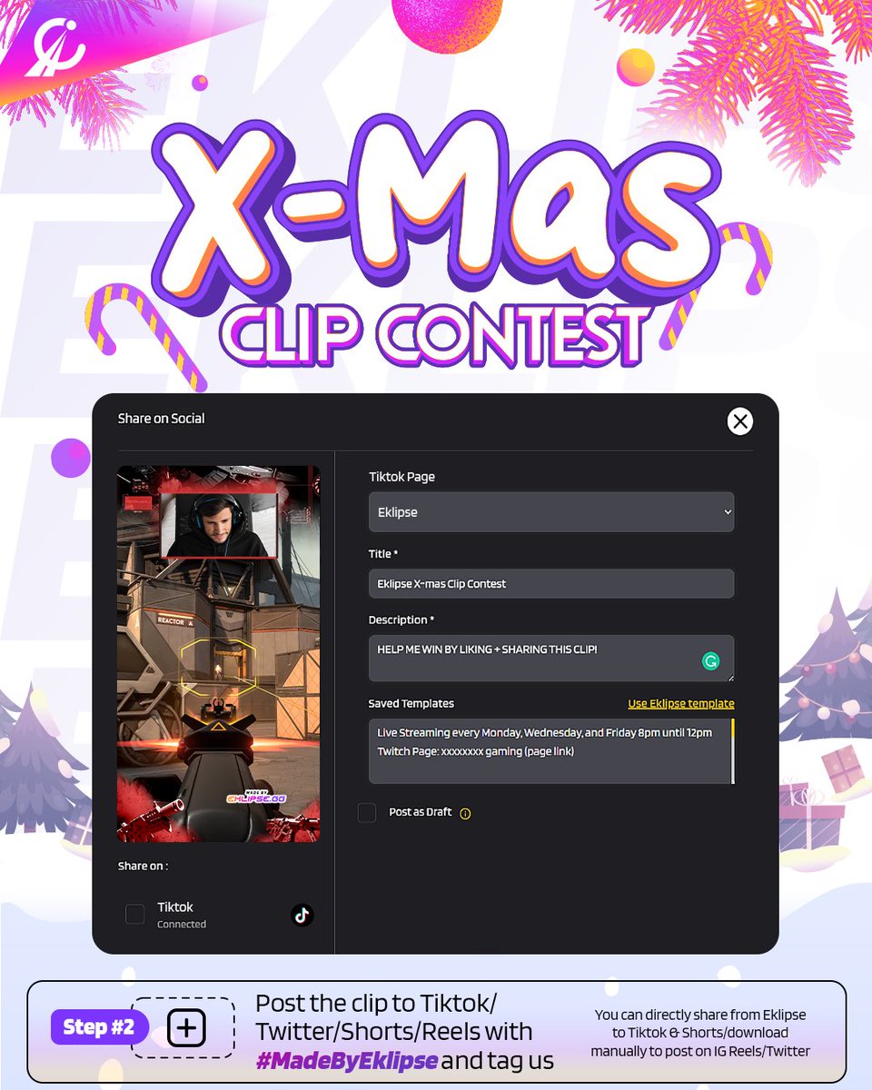 Eklipse_gg's tweet image. STEP #2 TO WIN 

JOIN NOW ➡️ eklipse.gg
#MadeByEklipse #clipcontest #competition #giveaway #giveawayalert